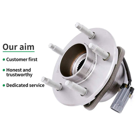 Front Wheel Bearing Hub Assembly Direct Fit For 2002 To 2007 Saturn Vue 2005 To 2006 Chevy Equinox And 2006 Pontiac Torrent With ABS