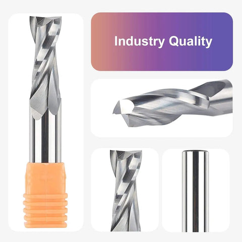 Upcut Spiral CNC Router Bit With Half Inch Shank And Half Inch Cutting Diameter HRC55 Solid Carbide For Wood Mortises Dadoes