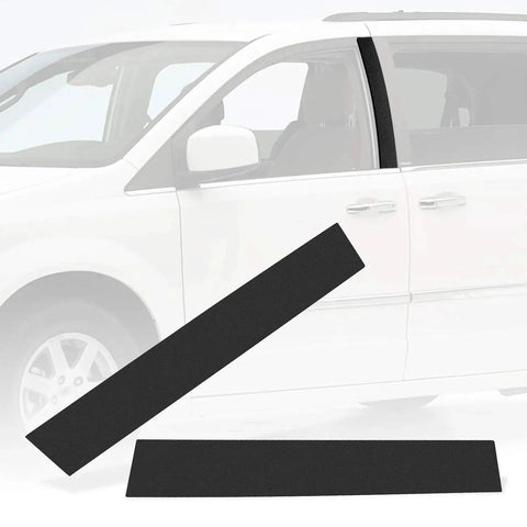 Pillar Trim Door Molding For 2008-2020 Town And Country Grand Caravan Left Front shown in front of minivan.
