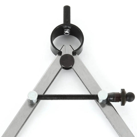 Close-up view of a caliper from the 3 Piece 8 Inch Spring Caliper And Divider Set For Woodworking Lathe Projects Includes Inside Caliper Outside Caliper And Divider Hardened Points For Precise Marking Fine Adjustment Carbon Steel Measuring Tools, showing the fine adjustment mechanism.