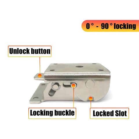 Adjustable Folding Table Hinges With 0 To 90 Degree Locking For Flexible Positioning, Zinc Alloy Support Brackets, side view