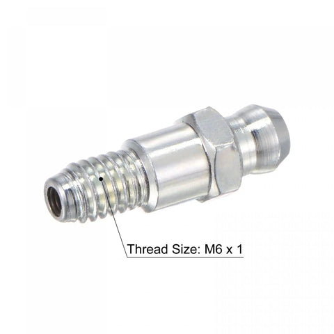 Steel Straight Pro Grade Grease Fittings M6 X 1mm Thread For Hydraulic Equipment 10 Pack Rust Resistant Oil Sealed