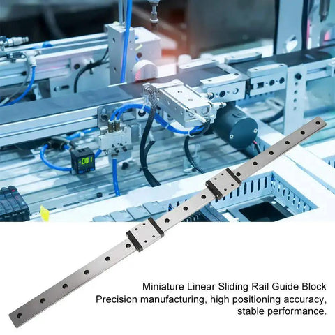 LMLF18B - 500-2R Miniature Linear Guide Rail in automation system with 2 sliding blocks, 500mm precision rail for equipment