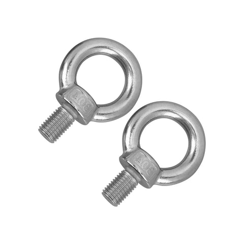 M20 Marine Grade 316 Stainless Steel Eye Bolts, Heavy Duty Lifting Rings With Nuts, Shoulder Eye Bolts For Rigging, 2 Pack