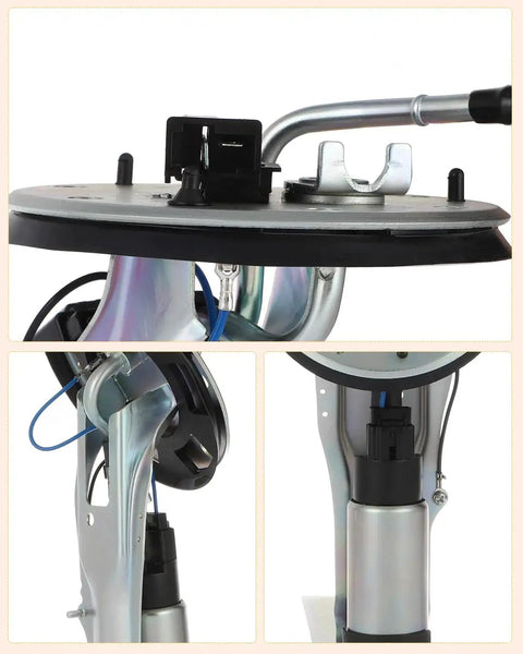 Beefed Up High Performance Electric Fuel Pump Replacement For Acura Integra And Honda Civic 1992-1995 Models visible from side and close-up view