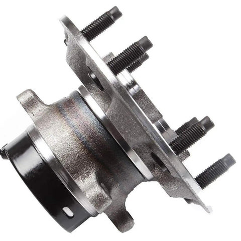 Front view of Front Wheel Hub And Bearing Assembly For 2004 2008 Chevy Colorado, 2006 2008 GMC Canyon, 2007 2008 Isuzu I 290 6 Lug 2WD With ABS
