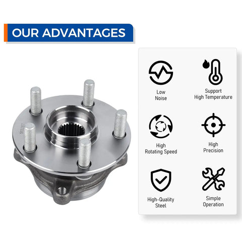 Pair Of Front Wheel Hub Bearing Assembly For 2011 2017 Lexus CT200h 2010 2016 Toyota Prius And 2012 2015 Prius Plug In Front Hub Bearing Kit For Both Sides Easy Install Solid Reliable Replacement