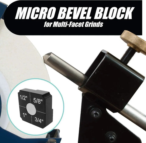 Micro Bevel Block for Pro Grind Sharpening System For 8 Inch Grinders Helps You Sharpen Lathe Turning Tools