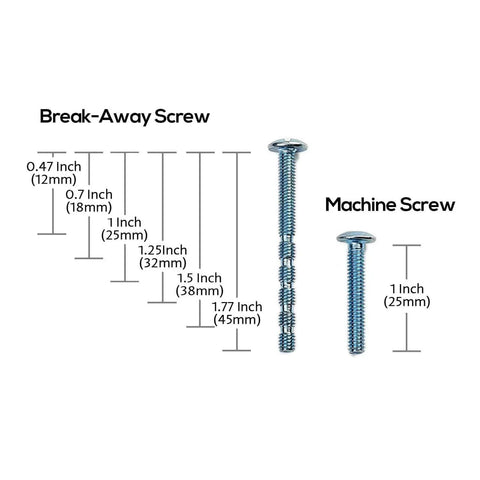 Brushed Satin Nickel Cabinet Pulls Knurled Handles Set Of 10 For Cabinets And Drawers Three And Three Quarters Inch Hole Centers hardware AL3017SN with break-away and machine screws dimensions.