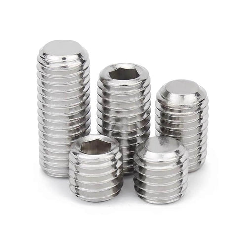 Set Screws 1/4-20 Inch, 304 Stainless Steel 18-8 Cup Point, Internal Hex Drive Allen Screws, 50 Pack, Vibration Resistant