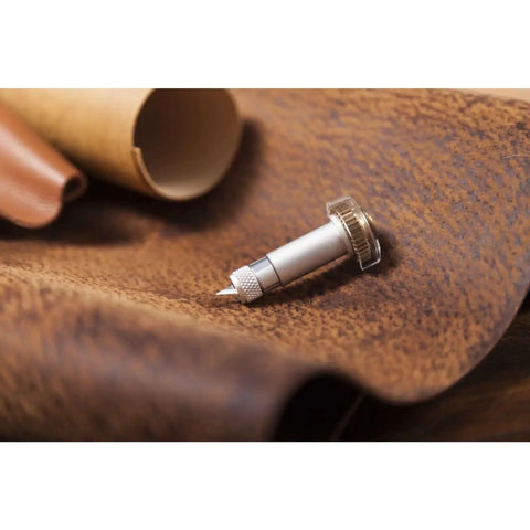 Knife Blade And Drive Housing For Makers Compatible With Cricut Maker Cutting Machine on leather surface