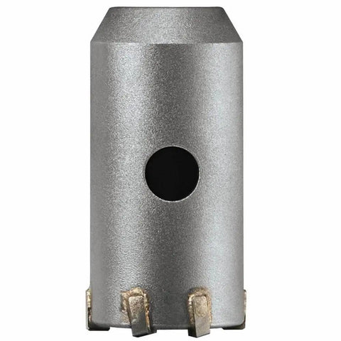Front view of 1-3/16 In SDS-Plus Speedcore Thin-Wall Core Bit with Integrated Pilot Bit and Mandrel, tungsten carbide teeth visible.