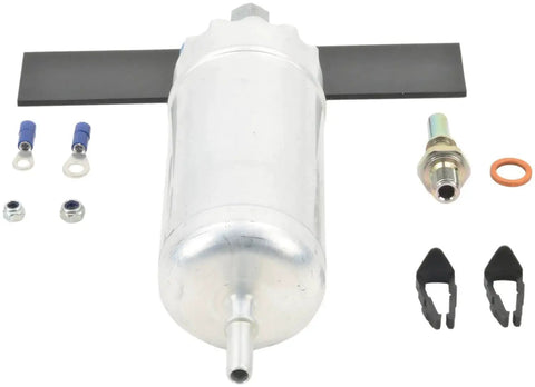 OE Electric Fuel Pump With Turbine Technology For Ford Lincoln Mercury Vehicles, Drop-In Replacement kit components.