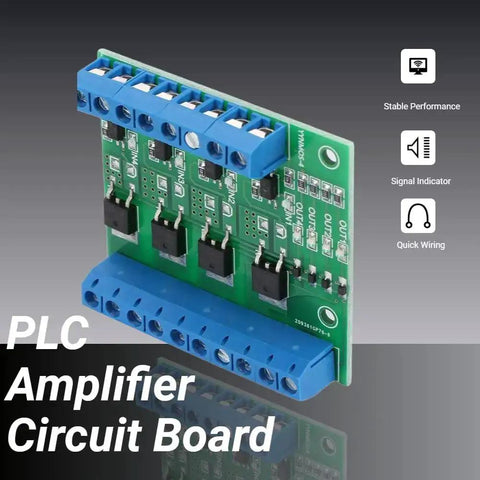 4 Channel MOSFET PWM Driver Module 3-20V To 3.7-27VDC 10A PLC Amplifier board showcasing stable performance features