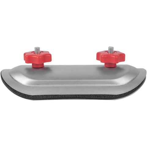 4-inch duct access door panel with galvanized steel cover, dual red knob handles, rubber gasket
