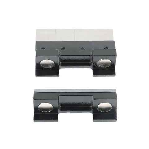Magnetic Vise Mount Metal Brake Bender for DIY Metalworking and Small Box Fab 4 Inch Quick Release front and side view