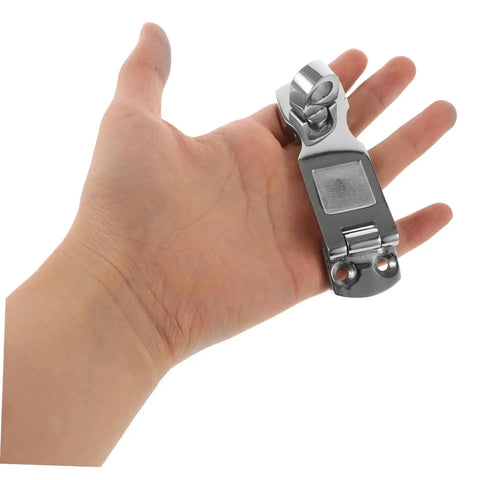 Stainless steel marine trailer latch with rotating mechanism for boat doors