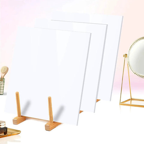 White Opaque Acrylic Sheets 3 Pack 8x8 Inches 1/8 Inch Thick 3mm Cast Acrylic For Laser Cutting And Engraving With Protective Paper On Both Sides