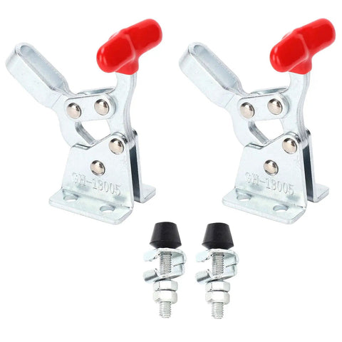 Heavy Duty Quick Release Toggle Clamp Set Elbow Fixture Hold Down Clamps For Woodworking Jigs Welding Drilling And Milling Fixtures 2 Pack