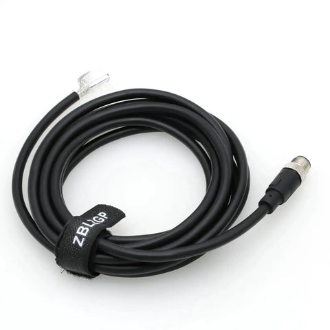 M12 4 Pin Male Actuator Sensor Signal Cable A Coded Shielded For Industrial Automation Control Fieldbus Module 3M coiled view