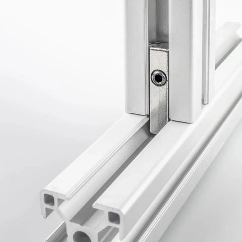M6 Roll In T Nut For Aluminum Extrusion 4545 Series With 10mm Groove Depth installed in aluminum frame