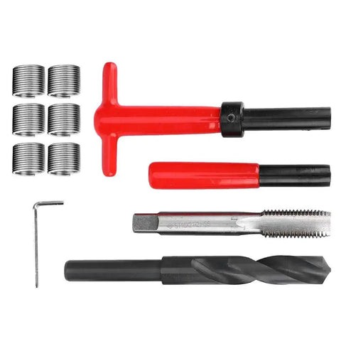 M16x2 Stainless Steel Thread Repair Kit, 11 Piece Set With Twist Drill, Tap Wrench, Hex Wrench, Breaker Tool And Handy Storage Box