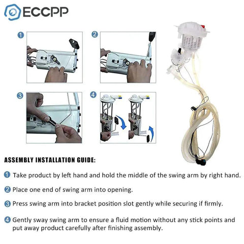 Installation guide for Fuel Pump Replacement E7264A For Chrysler 300 And Dodge Challenger 2005 To 2014 with pump assembly