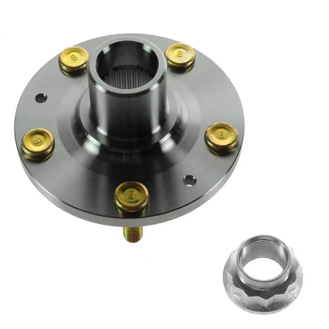 Front Wheel Bearing And Hub Kit For 2002 To 2006 Acura RSX And 2004 To 2005 Honda Civic, showing a hub with bolts and a nut
