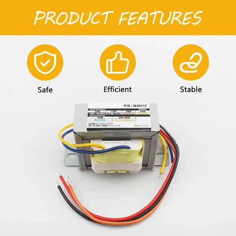 24V AC Transformer For HVAC Systems, Primary 120 208 240V To 24V Secondary, Isolation Replacement Transformer, product features