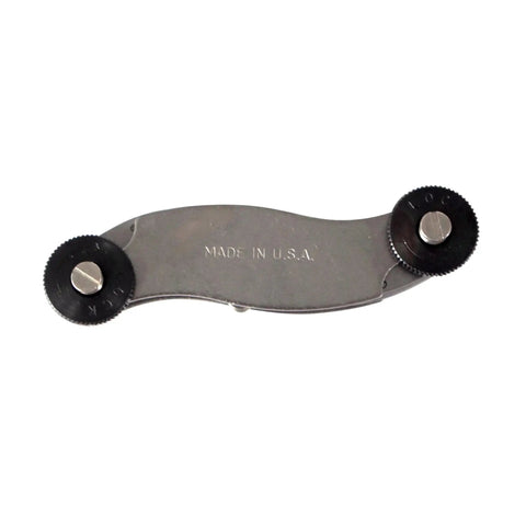 Screw Pitch Gauge Set With 18 Leaves 0.5 To 7.0 Mm Pitch Metric Thread Gage Tool In Hardened Steel with visible 'Made in U.S.A.'