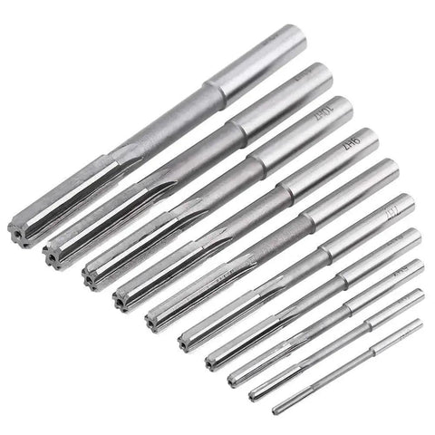 Pro Grade 10-Piece HSS H7 Reamer Set For Precise Bore Machining In Iron Plastic Wood Copper And Aluminum Great For Drilling And Milling Machines