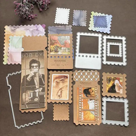Totally Versatile Vintage Film Frame Die Cutting Set for Card Making and Scrapbooking, 6 Piece Die Cuts with ticket stub styles