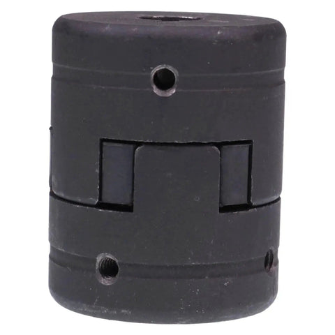Front view of Flexible L Jaw Coupling Set L075 Three Piece One Half To Seven Eighths Inch Shaft Couplings with NBR Spider.