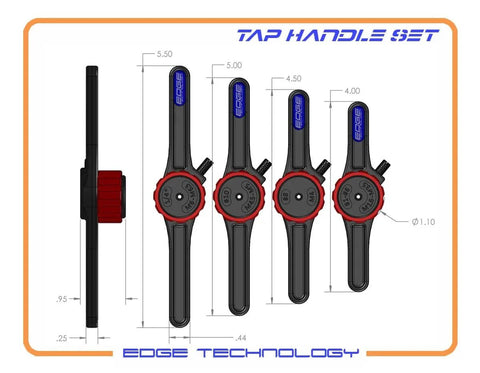 Diagram of Edge Technology Tap Handle Set For Hand Tapping On Milling Machines With Tap Guide Compatibility And Low Profile Design