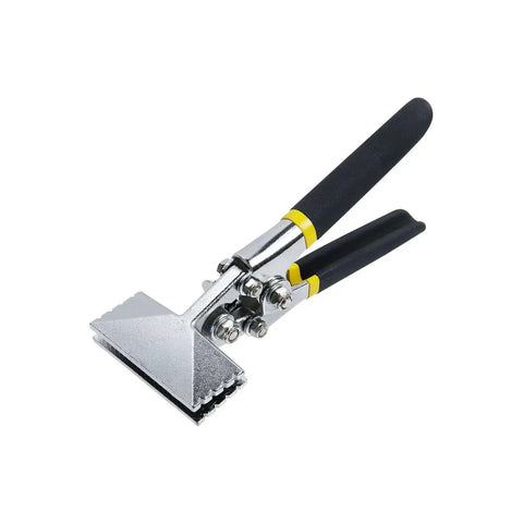 3 Inch Sheet Metal Hand Seamer With Straight Head Steel Bender for bending and flattening metal, black handles, steel construction