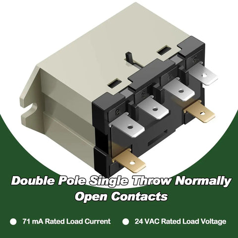 G7L-2A-TUB-J-CB-AC24 DPST Normally Open General Purpose Relay with 24V coil and test button, side view