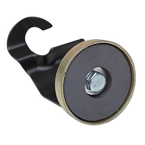 Close-up of Magnetic MIG Welder Torch Holder Heavy Duty 3mm Steel Powder Coated Finish with 2.75-inch Grippy Magnet