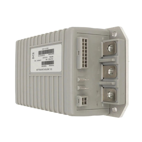 Hamwesh 48V 250A DC motor controller, gray finned housing, side view with B+, M-, B- power terminals