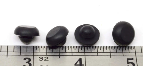 Ridged SBR Rubber Push In Bumper One Half Inch Diameter Five Thirty Second Inch Height Fits One Quarter Inch Hole