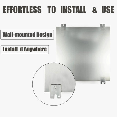 Heavy Duty NEMA Steel Electrical Enclosure Box 12 By 10 By 6 Inches Waterproof IP66 Dustproof Outdoor Indoor 304 Stainless Steel