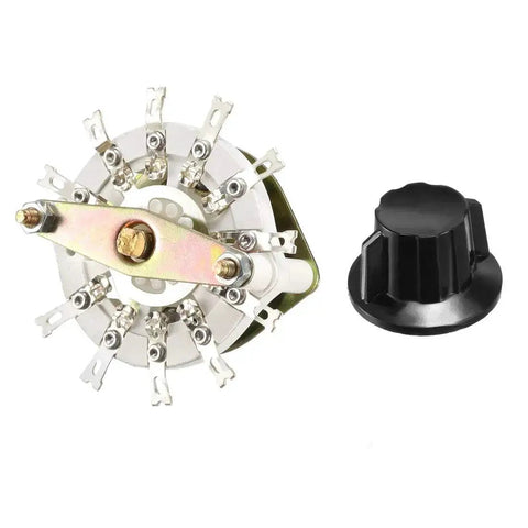 Band Selector Rotary Switch 1 Pole 10 Position 1 Deck With Knob For Electrical Panels And DIY Electronics Projects Durable Multi Position Channel Switch For Precise Control