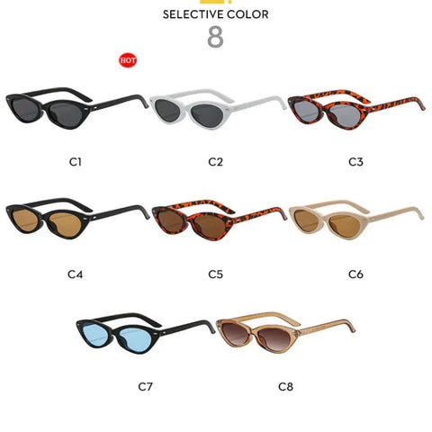 Women Cat Eye Sunglasses UV400 Protection Modern Retro Shades in multiple colors, lightweight polycarbonate frame shown