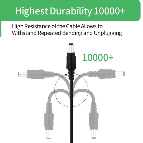 Flexibility test of Plug And Play 6V DC 1A Power Adapter From 100-240V AC To 6V DC With 5.5mm X 2.1mm Plug Smart Protection UL FCC RoHS