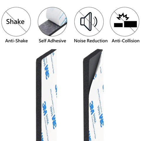 Close-up of 10 Pack Trash Can Protector Pads For Wall And Furniture Protection, EVA material, self-adhesive, showing anti-collision benefits.
