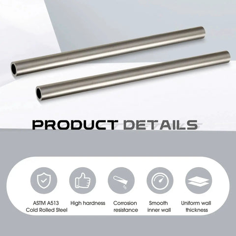 Four Pack Cold Rolled Steel Round Tubes Seamless For DIY And Industry Projects Three Quarters Inch Outer Diameter Zero Point Five One Inch