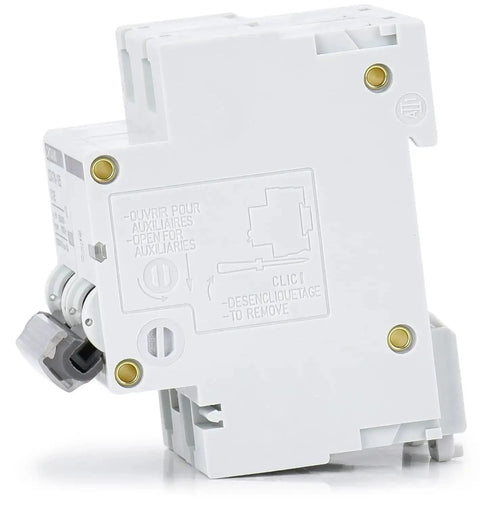 Side view of 80 Amp 2 Pole AC Miniature Circuit Breaker With Thermal Magnetic Trip For 120V 240V DIN Rail Mount Solar Disconnect MCB 2P C80