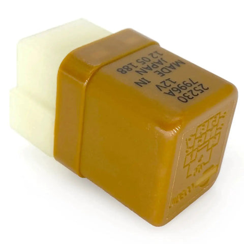 Close-up of 12V 6-Pin Automotive Relay Dual Pack Replacement That Fits Nissan Titan Frontier Xterra Pathfinder Infiniti Jideco 25230-7996A