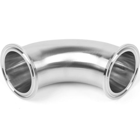 Tri-clamp elbow 2-inch stainless steel, 90-degree sanitary pipe fitting, 50.5 mm OD, SS304