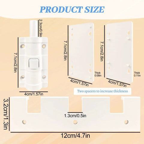 Sliding Glass Door Locks For Extra Security Child Safety Locks For Sliding Doors Window Lock Set Of 3 White Finish dimensions