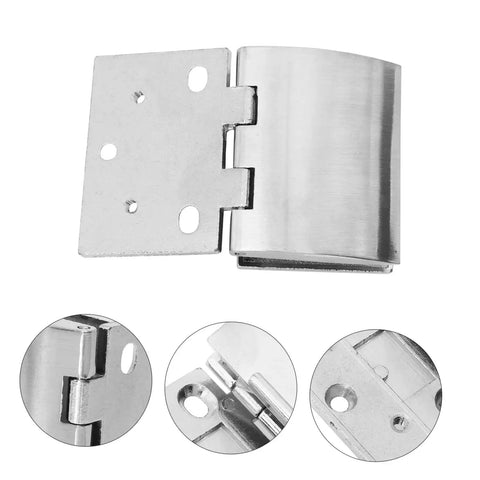 Arc Hinge Set For Glass Doors And Cabinets Made From Zinc Alloy Heavy Duty Hardware Two Piece Rust Resistant High Load Bearing